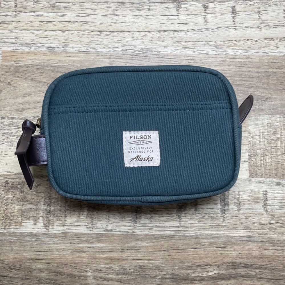 Filson Rugged Twill Travel Kit Pouch Otter Green Alaska Edition Toiletries Bag